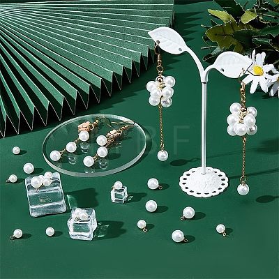  200Pcs 2 Style ABS Plastic Imitation Pearl Pendants KY-NB0001-44-1