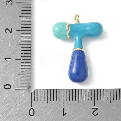 Brass Enamel Pendants KK-E093-03G-T-01-1