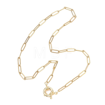304 Stainless Steel Paperclip Chain Necklaces for Women NJEW-JN06034-01-1
