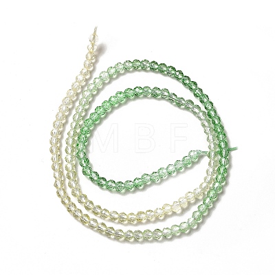 Transparent Gradient Color Glass Beads Strands X1-GLAA-H021-01B-13-1