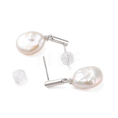 925 Sterling Silver Studs Earring EJEW-H002-29P-1