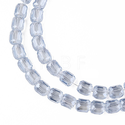 Electroplate Transparent Glass Beads Strands EGLA-N002-32-1