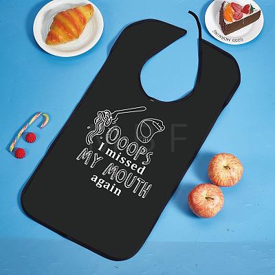 Washable Polyester Canvas Adult Bibs for Eating AJEW-WH0327-016-1