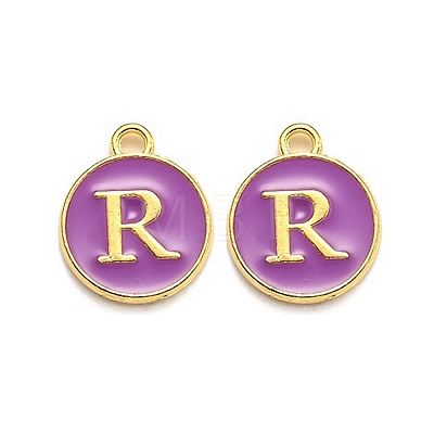 Golden Plated Alloy Enamel Charms LS-ENAM-Q437-12R-1