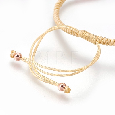 Nylon Cord Braided Bead Bracelets Making BJEW-F360-FRG12-1