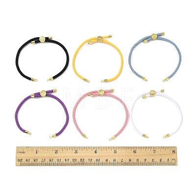6Pcs 6 Colors Nylon Cords Bracelet Makings Fit for Connector Charms AJEW-FS0001-39-1