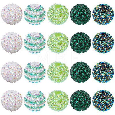 Resin Rhinestone Beads RESI-PA0001-44B-1