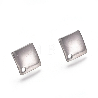 304 Stainless Steel Stud Earring Findings STAS-E482-02P-1