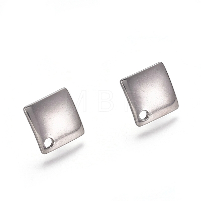 Tarnish Resistant 304 Stainless Steel Stud Earring Findings STAS-E482-02P-1