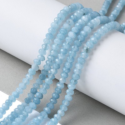 Dyed Natural Malaysia Jade Rondelle Beads Strands LS-G-E316-2x4mm-64-1