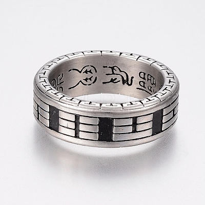 304 Stainless Steel Finger Rings RJEW-G091-20-1