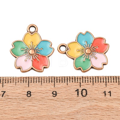 Alloy Enamel Pendants PALLOY-F319-02D-R-1