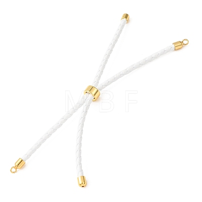 Adjustable Round Braided Microfiber Leather Cord Bracelet Making KK-CBAC260-01G-30-1