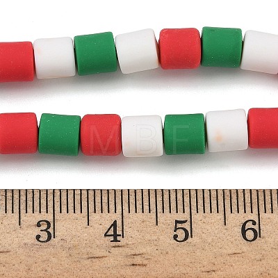 Christmas Handmade Polymer Clay Beads Strands CLAY-F006-01A-1