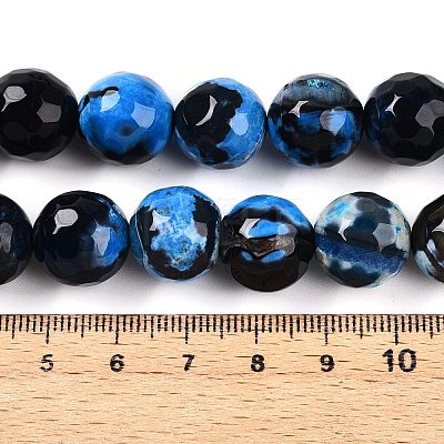 Dyed Natural Agate Beads Strands G-T141-01A-04-1