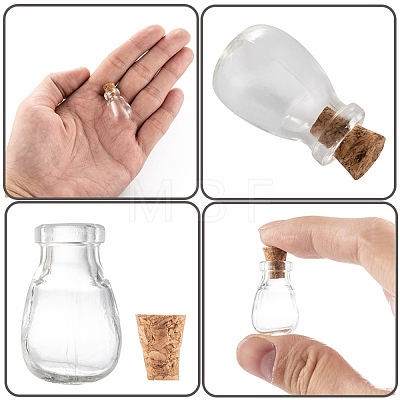 Oval Glass Bottle for Bead Containers X1-AJEW-R045-09-1