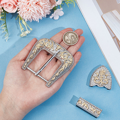Belt Zinc Alloy Buckle Sets FIND-GF0009-34-1