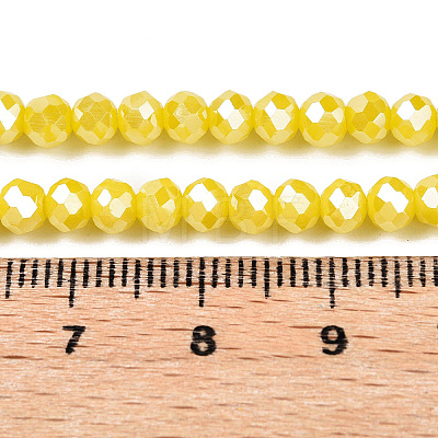 Electroplate Glass Beads Strands EGLA-A044-P2mm-B04-1