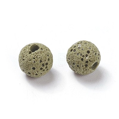 Unwaxed Natural Lava Rock Beads LS-X-G-F325-8mm-A11-1