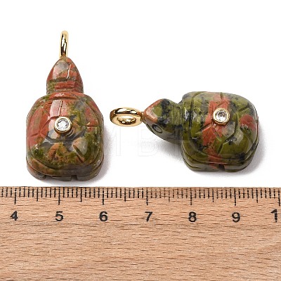 Natural & Synthetic Mixed Stone Carved Pendants G-H357-03G-1
