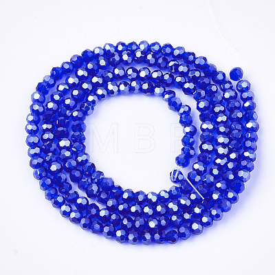 Electroplate Glass Beads Strands EGLA-T013-04B-1