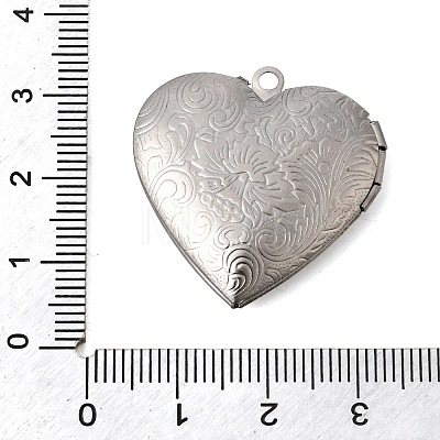 304 Stainless Steel Locket Pendants STAS-B128-22A-G-1