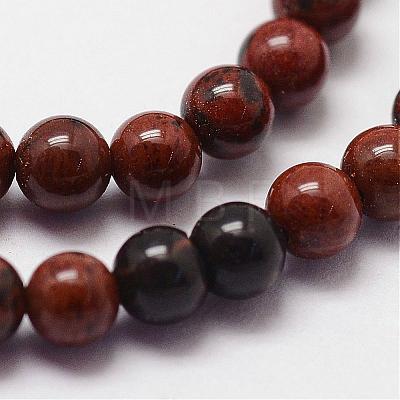 Natural Mahogany Obsidian Beads Strands G-N0189-02-3mm-1