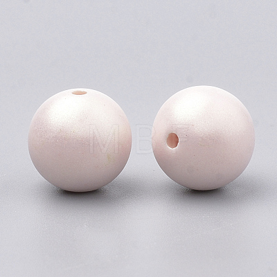 Spray Painted Style Acrylic Beads MACR-T010-10mm-06-1