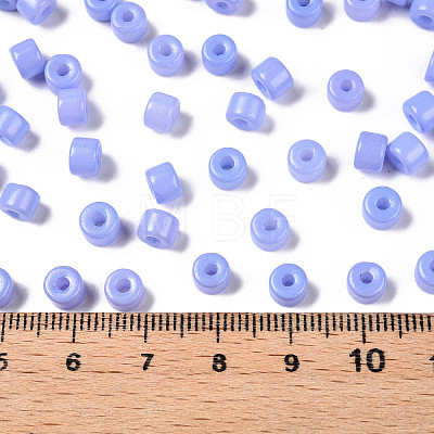 Opaque Baking Paint Glass Seed Beads SEED-T008-02R-1