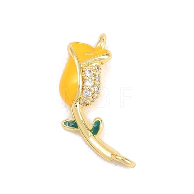 Brass Micro Pave Cubic Zirconia Pendants KK-H273-35G-02-1