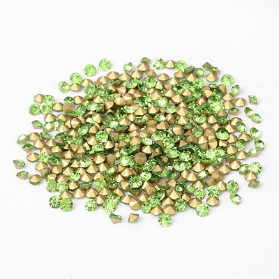 Back Plated Grade A Diamond Glass Pointed Rhinestone LS-RGLA-SS12-009-1