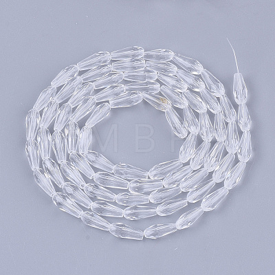 Transparent Glass Beads Strands GLAA-T009-004H-1