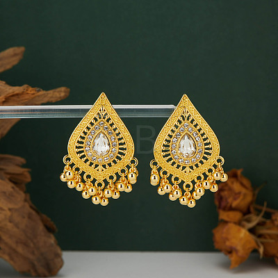 Alloy Rhinestone Chandelier Earrings WG7837A-01-1