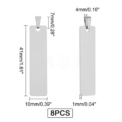 304 Stainless Steel Pendants STAS-UN0013-42P-1