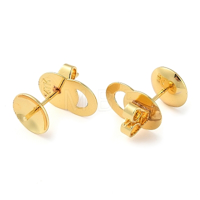 Rack Plating Brass Stud Earring Findings KK-M269-24G-1