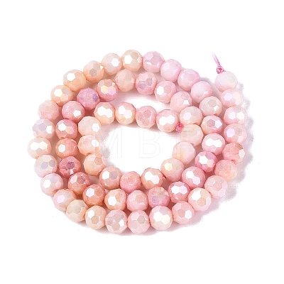Anti-Tarnish Electroplate Glass Beads Strands EGLA-ZX010-6mm-04-1