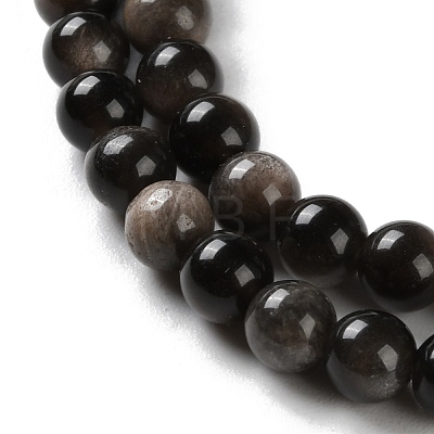 Natural Silver Obsidian Beads Strands G-S150-20A-6mm-1