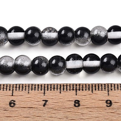 Baking Paint Transparent Glass Beads X1-DGLA-N011-6mm-10-1