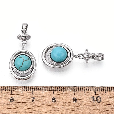 Dyed Synthetic Turquoise Pendants KK-N287-19P-1