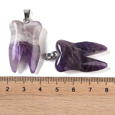 Natural Amethyst Pendants G-G115-01I-1