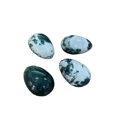 Natural Moss Agate Egg Shaped Palm Stone PW23051600162-1
