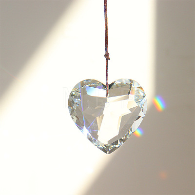 K9 Glass Heart Pendant Decoration PW-WG44731-01-1