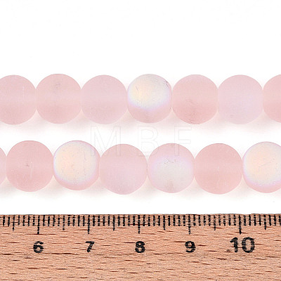 Frosted Transparent Glass Beads Strands LS-GLAA-T032-T10mm-MBB10-1