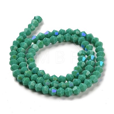 Opaque Solid Color Imitation Jade Glass Beads Strands GLAA-F029-P4mm-D07-1