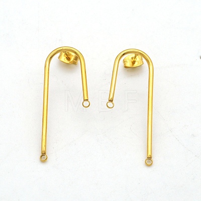 304 Stainless Steel Stud Earring Finding STAS-N090-JA714-1