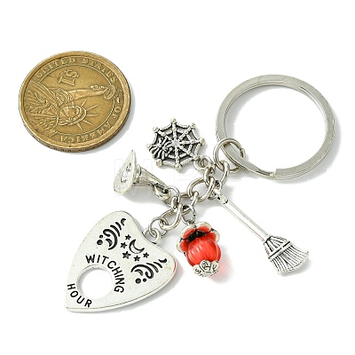 Tibetan Style Alloy Pendants Keychain KEYC-JKC00833-1