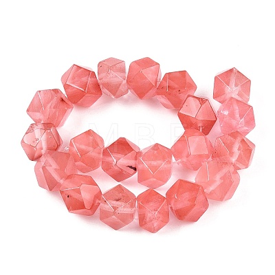 Cherry Quartz Glass Beads Strands G-T138-30-1