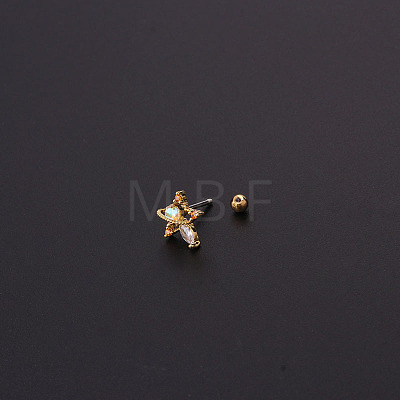 Brass Micro Pave Cubic Zirconia Cartilage Earrings WGF347E-11-1