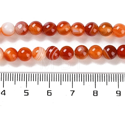 Natural Striped Agate/Banded Agate Beads Strands G-Z060-A01-A05-1