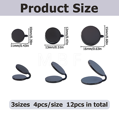 12Pcs 3 Styles 304 Stainless Steel Cuff Earrings EJEW-HS0001-36EB-1